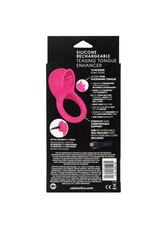 перезарежаемое эрекционное кольцо с имитацией оральных silicone rechargeable teasing tongue enhancer в Краснодаре