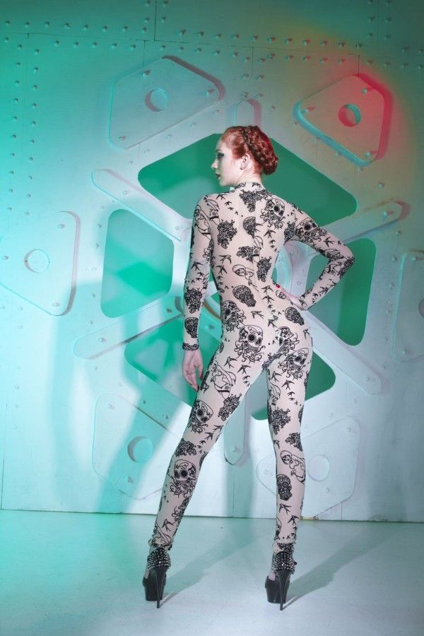 Эротическое комбинезон catanzaro beverly tattoo, белый в Краснодаре