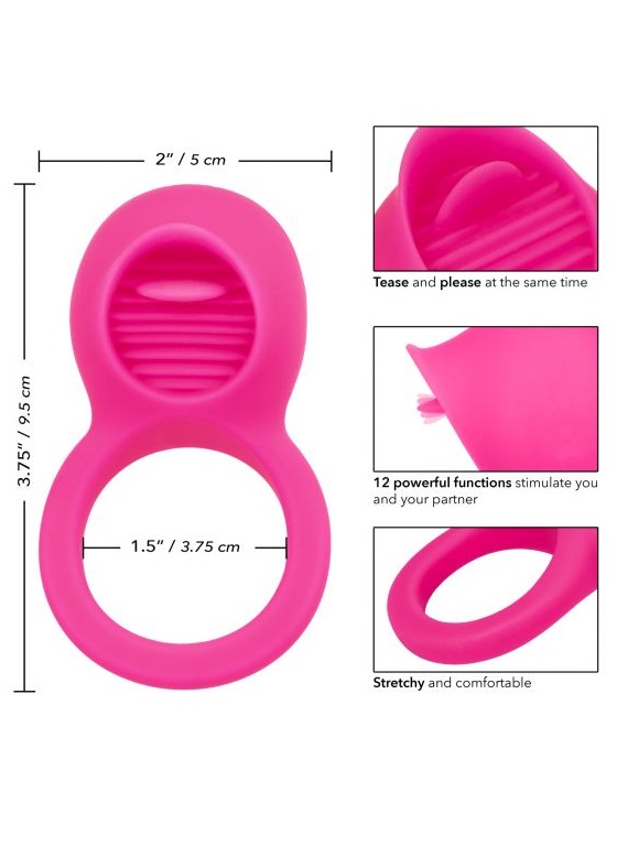 перезарежаемое эрекционное кольцо с имитацией оральных silicone rechargeable teasing tongue enhancer в Краснодаре