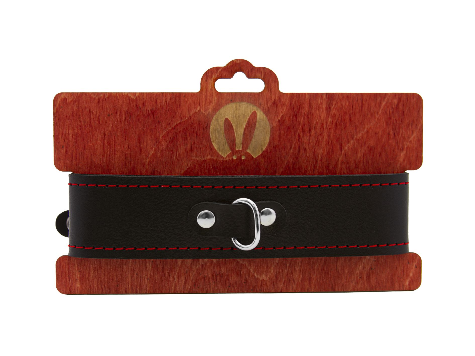 ошейник pinkrabbit двухслойный, с красной строчкой в Краснодаре