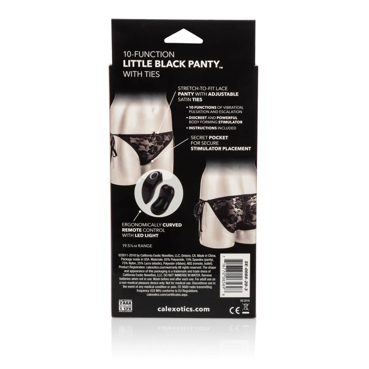 вибротрусики california exotic novelties little black panty, черные в Краснодаре