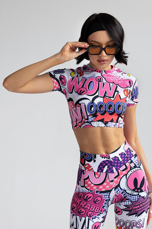 Кроп-топ PinkRabbit POW!