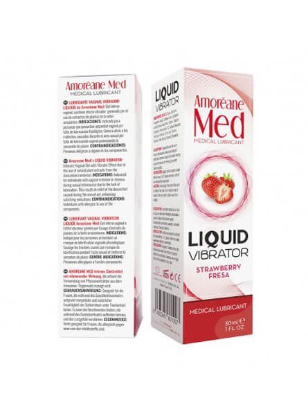 Лубрикант Adrien Lastic Liquid Vibrator, жидкий вибратор, клубника, 30 мл