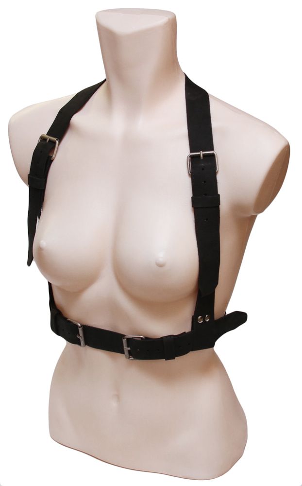 Эротическое бондажный комплект с широкими ремнями, черный в Краснодаре