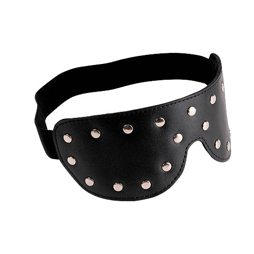 маска на глаза кожаная с заклепками черная 3082-1 в Краснодаре