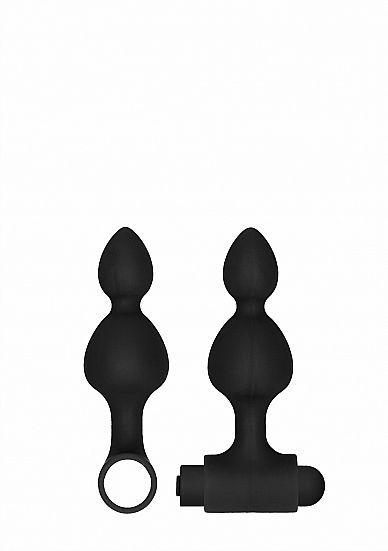 набор анальных стимуляторов shots media usb-rechargeable anal set, черный в Краснодаре