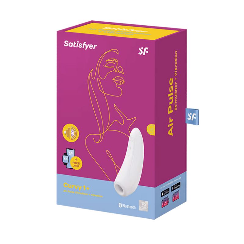 вакуум-волновой бесконтактный cтимулятор satisfyer curvy 1+, белый в Краснодаре