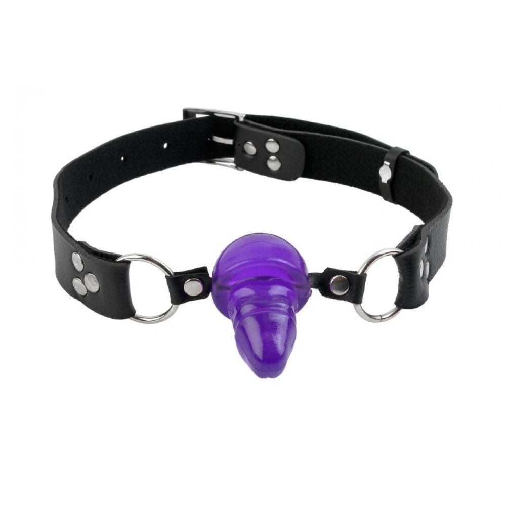 Кляп Pipedream Penis Ball Gag, фиолетовый