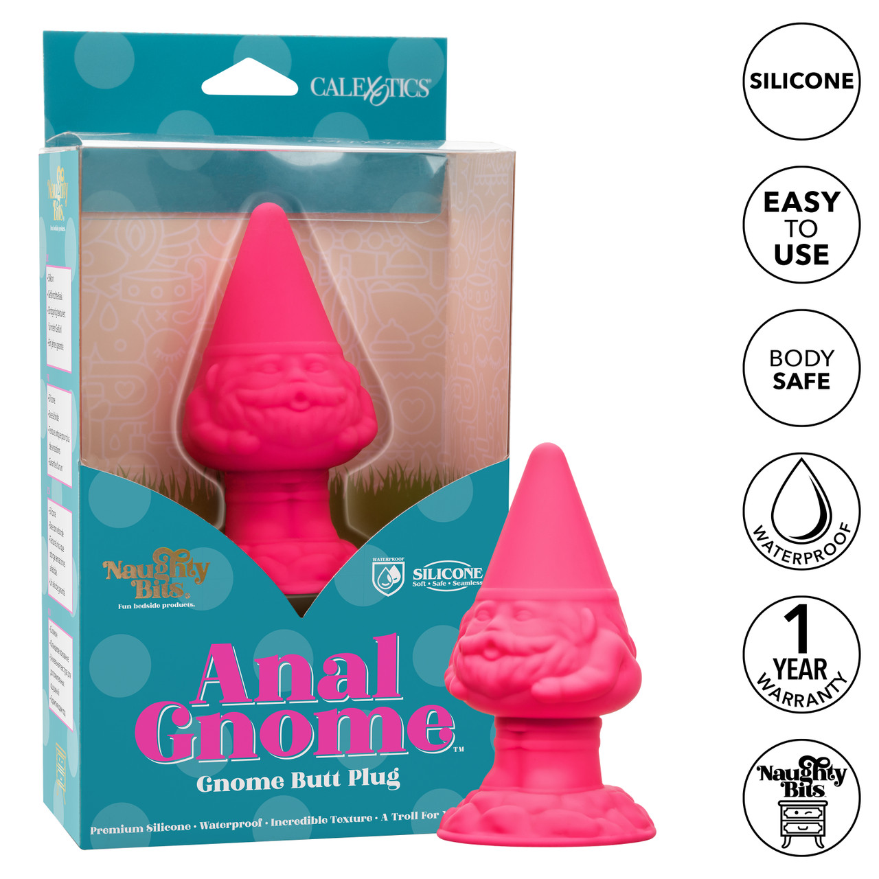 конусовидная анальная пробка naughty bits anal gnome в Краснодаре