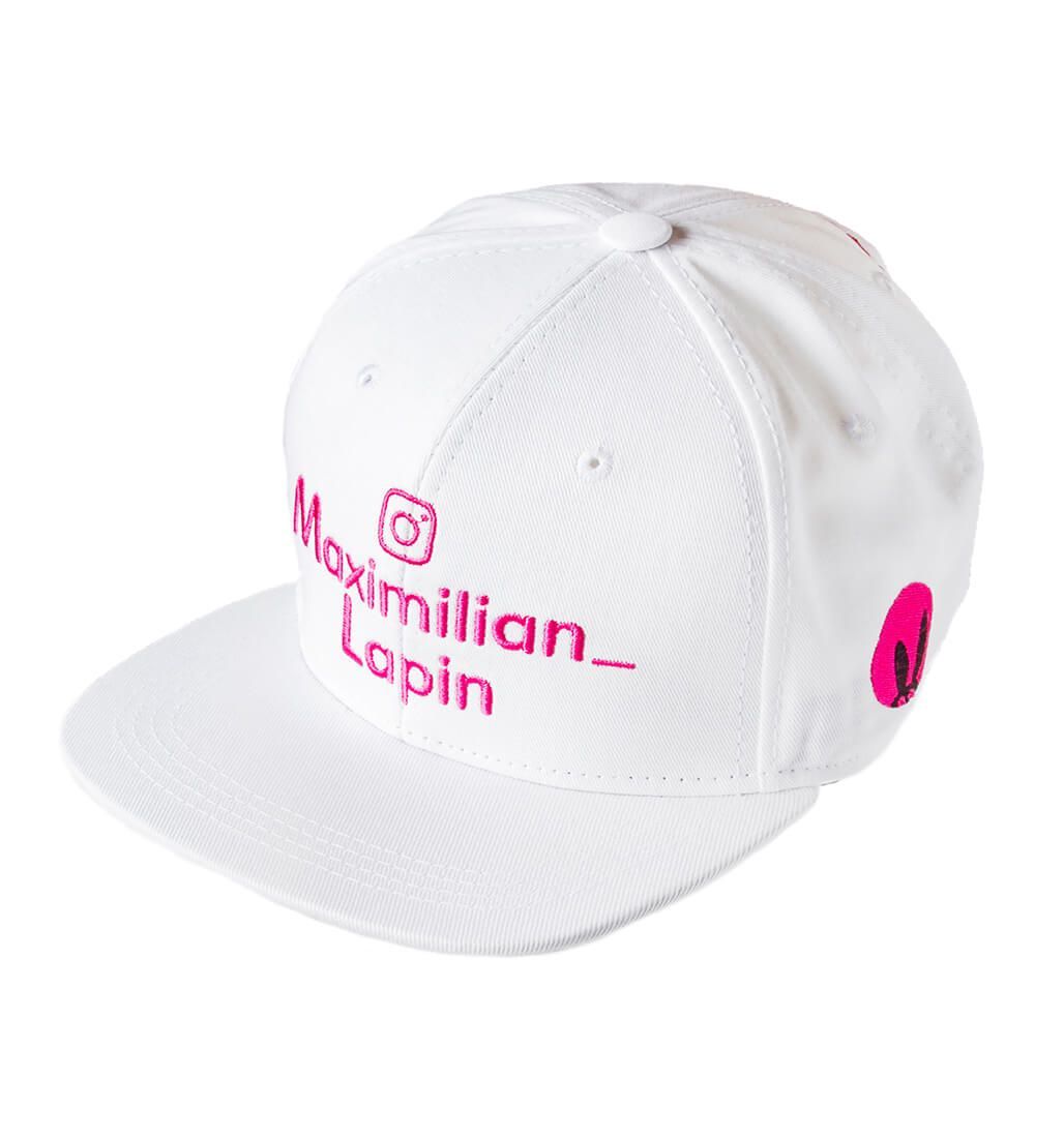 Бейсболка с вышивкой Maximilian Lapin Instagram белая