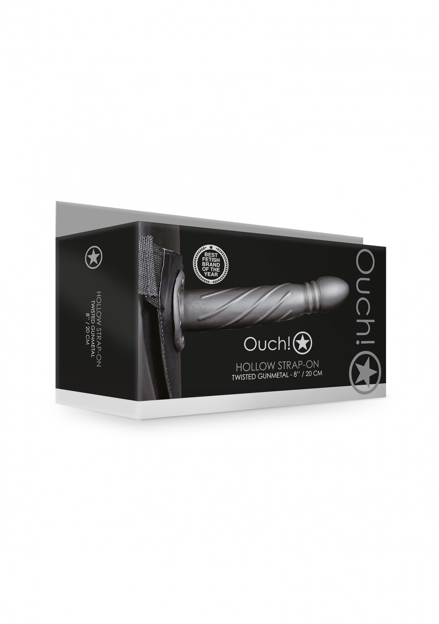 страпон-фаллопротез со спиралевидной фактурой без мошонки - 8'' / 20 см в Краснодаре