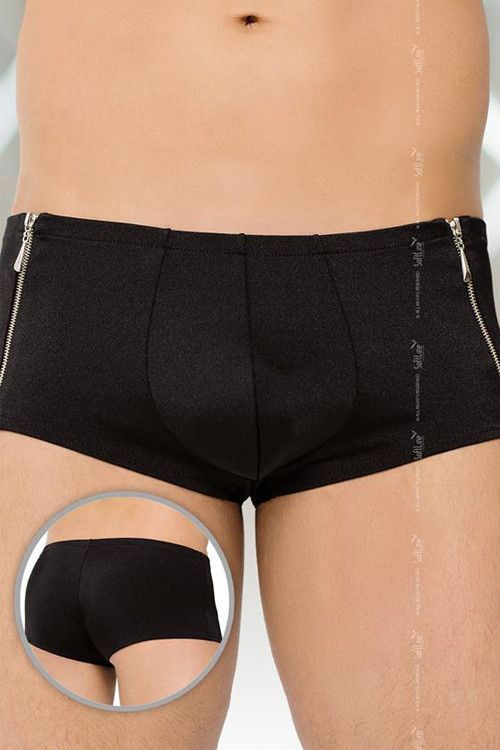 Эротическое трусы-шорты мужские softline, черные в Краснодаре