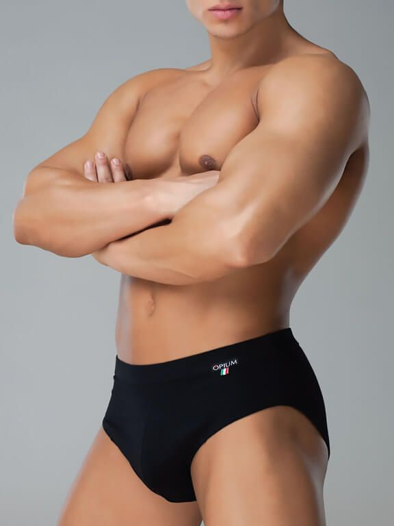 Эротическое трусы-слипы мужские opium r52, черные в Краснодаре