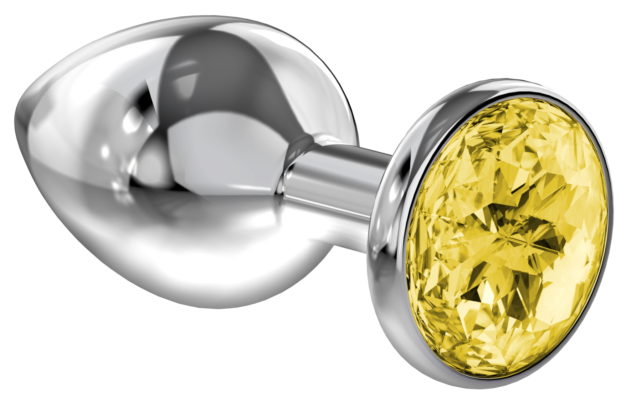 Анальная пробка Diamond Yellow Sparkle Large 4010-02Lola