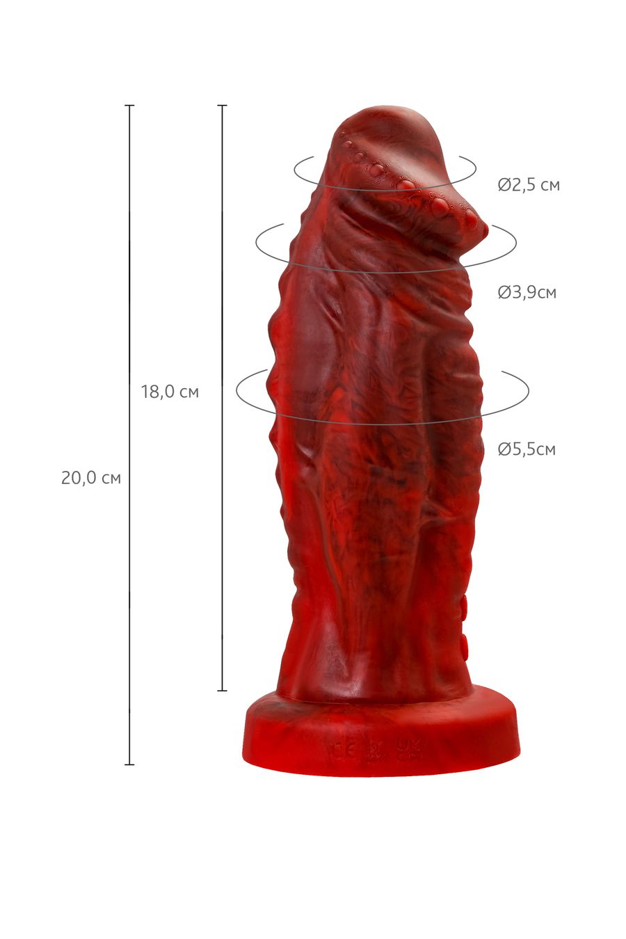 вибратор black&red by toyfa monster saur, силикон, красно-черный, 21,7 см в Краснодаре