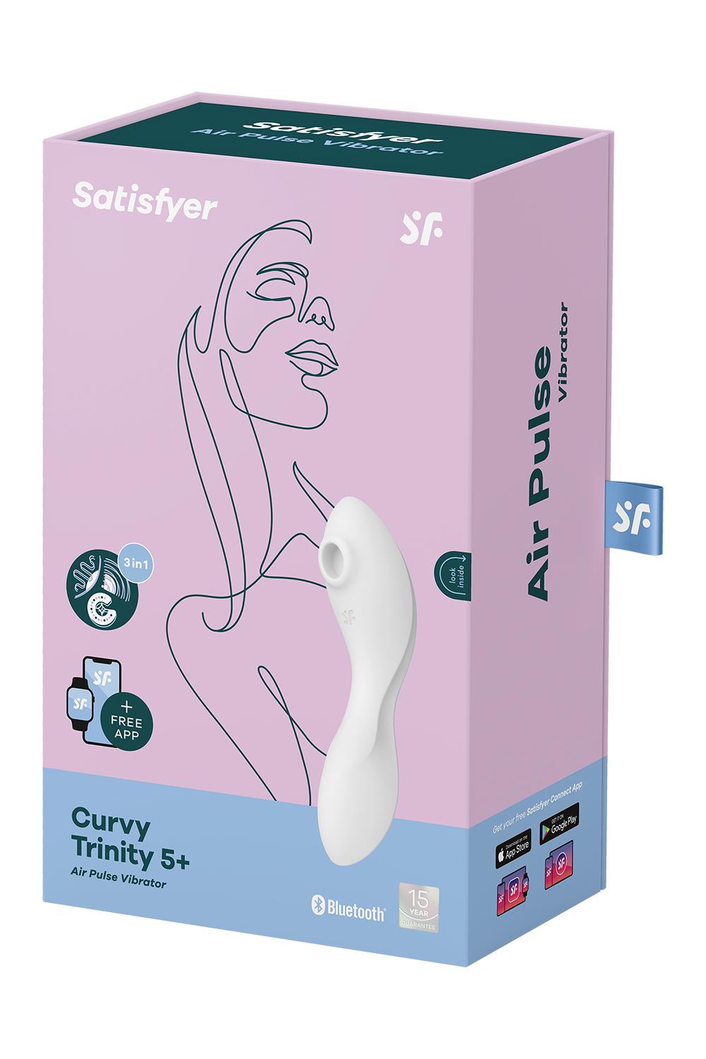Вакуумный массажер Satisfyer Curvy Trinity 5+ white 036557SA