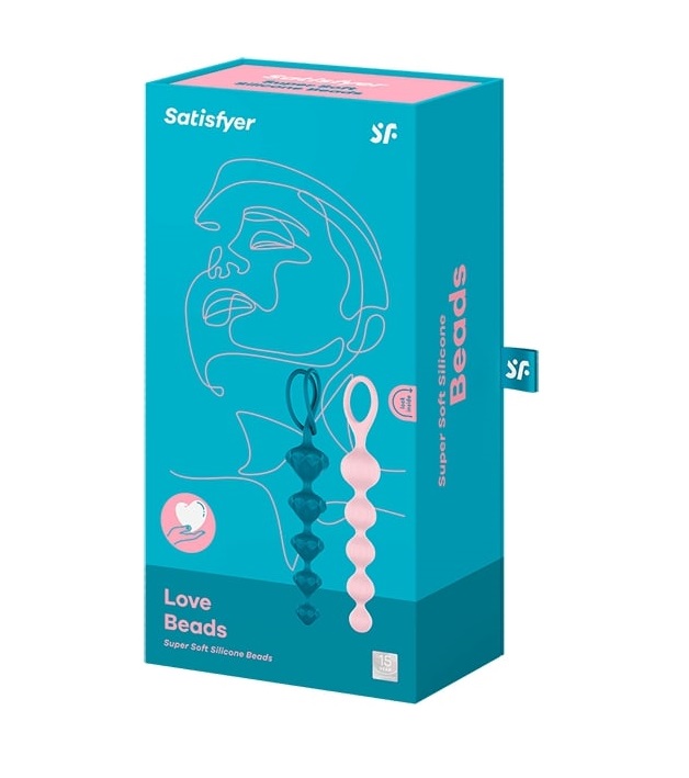 Набор анальных цепочек Satisfyer Love Beads (set of 2)  - разноцветный