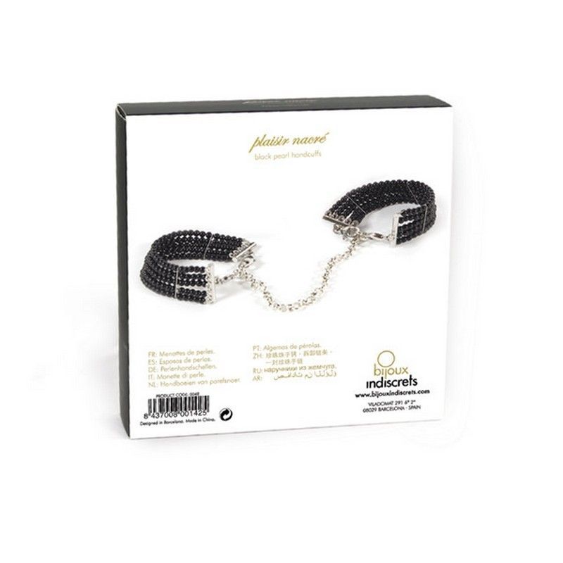 браслеты-наручники декоративные bijoux indiscrets plaisir nacre черный жемчуг в Краснодаре