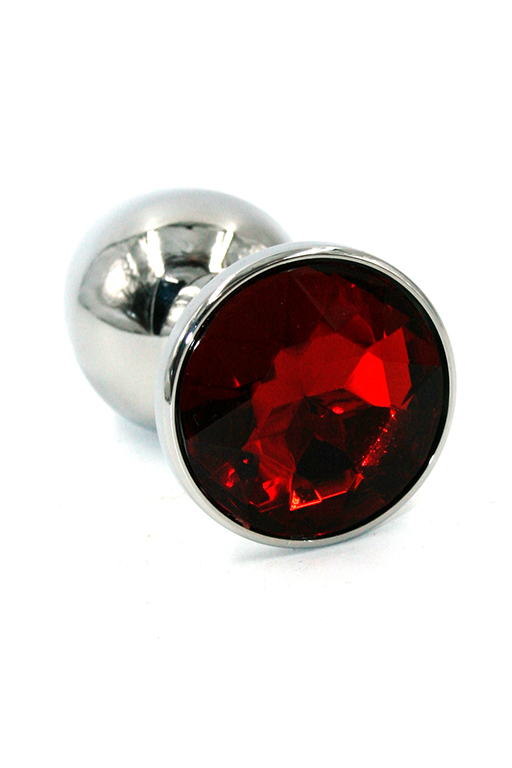 анальная пробка "small" хромированная red в Краснодаре