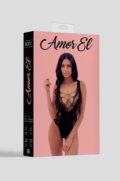 Эротическое боди amor el (s/l), черный в Краснодаре
