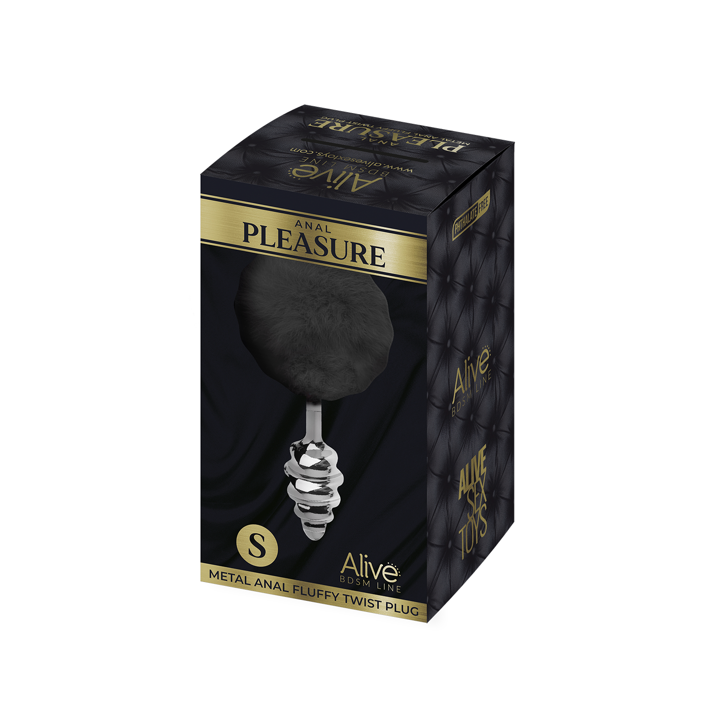 анальная пробка metal anal fluffly twist plug s black 70391al в Краснодаре