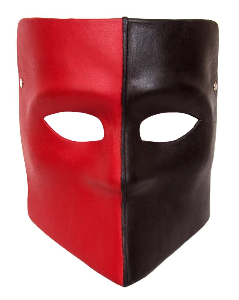 Маска Баута Подиум кожаная, черно-красная