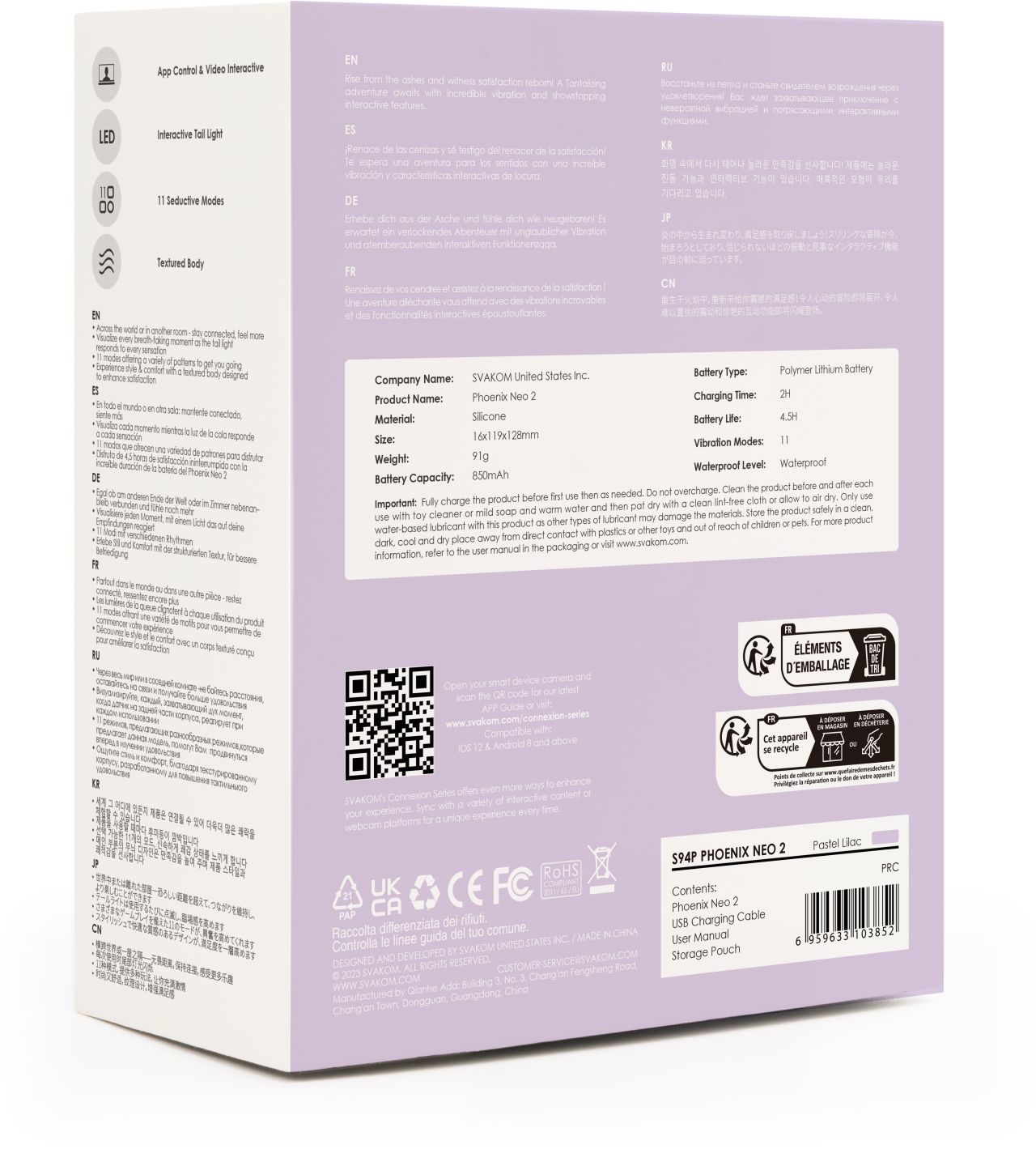 интерактивный вибромассажер phoenix neo 2 pastel lilac в Краснодаре