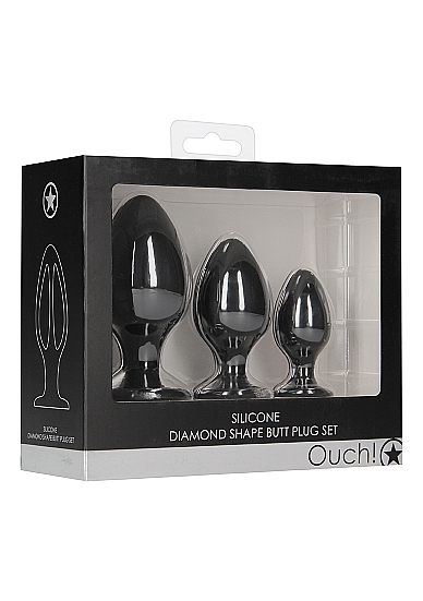 набор анальных пробок diamond shape butt plug set в Краснодаре