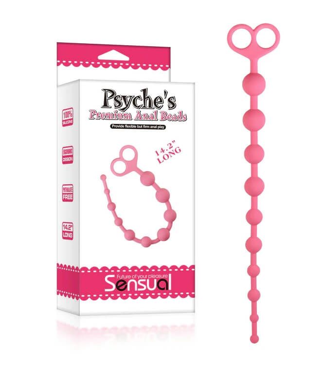 анальная цепочка lovetoy psyches premium anal beads, розовая в Краснодаре