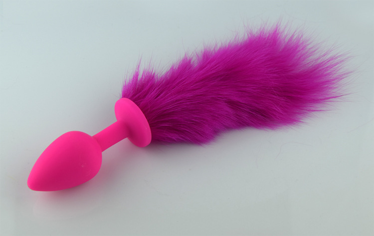 пробка розовая силикон с розовым хвостом 2,8 х 18,9 см 47162-mm в Краснодаре