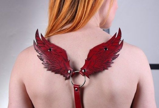 Бондажный комплект Подиум Крылья, красный