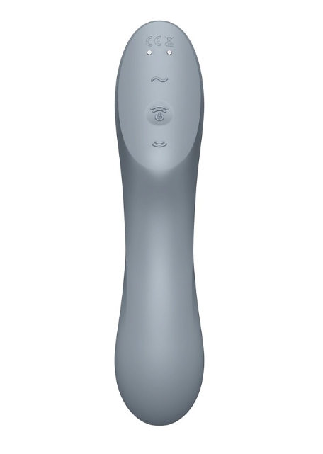 двухсторонний стимулятор с вибрацией и вакуумно-волновым эффектом curvy trinity 3 (bluegrey) (eu+wor в Краснодаре