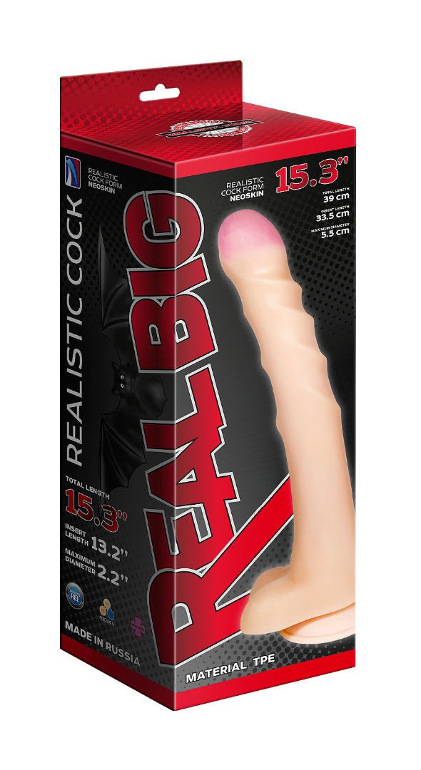реалистичный фаллоимитатор супергигант с присоской в коробке 957903ru в Краснодаре