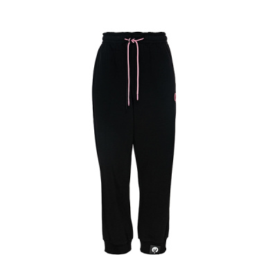 Джоггеры Pink Rabbit идеальный оверсайз, черный, XS/S