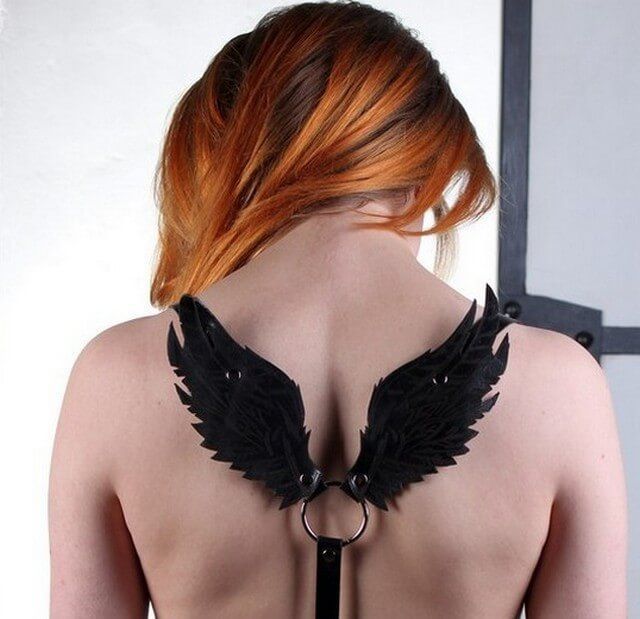 Бондажный комплект Подиум Крылья, черный