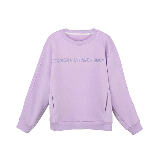 Свитшот PinkRabbit идеальный оверсайз, лавандовый