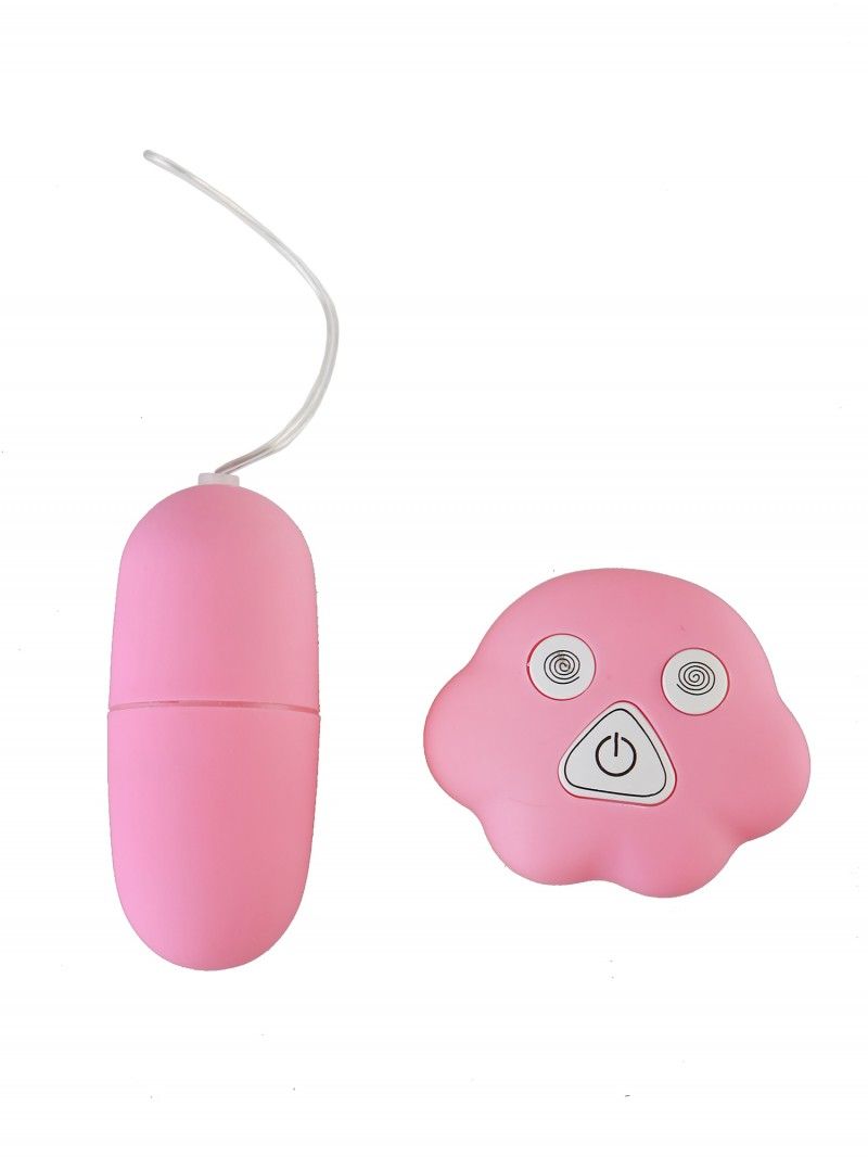 Виброяйцо с пультом управления, розовое
