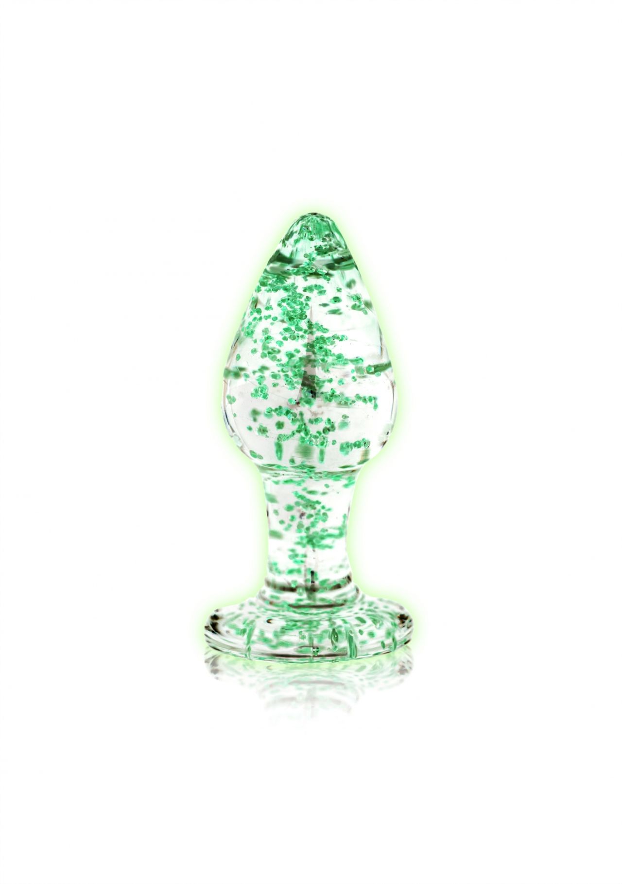 анальная пробка glass butt plug - glow in the dark - large -  clear в Краснодаре