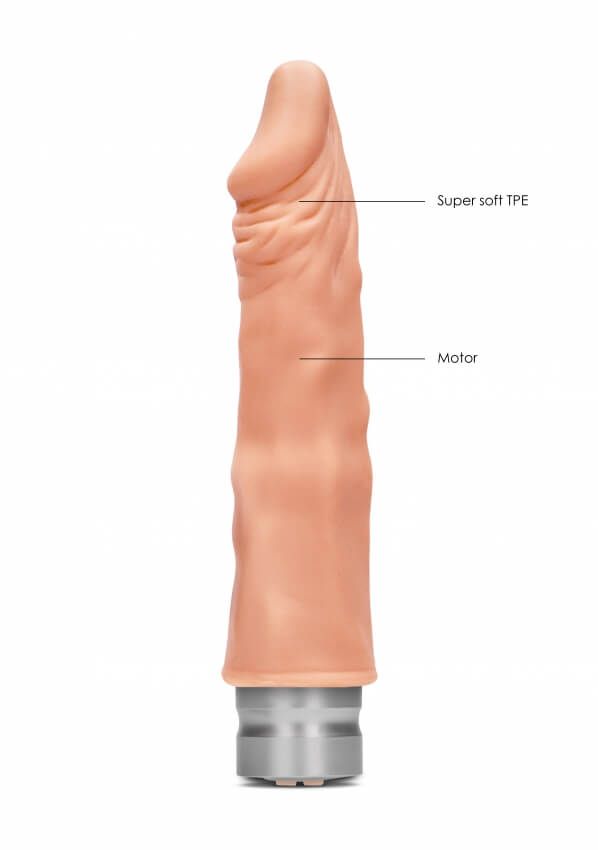 вибромассажер реалистичный realrock vibrating dildo, телесный в Краснодаре