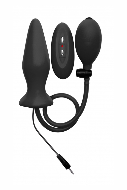 расширяющаяся анальная пробка с вибрацией inflatable vibrating silicone plug в Краснодаре