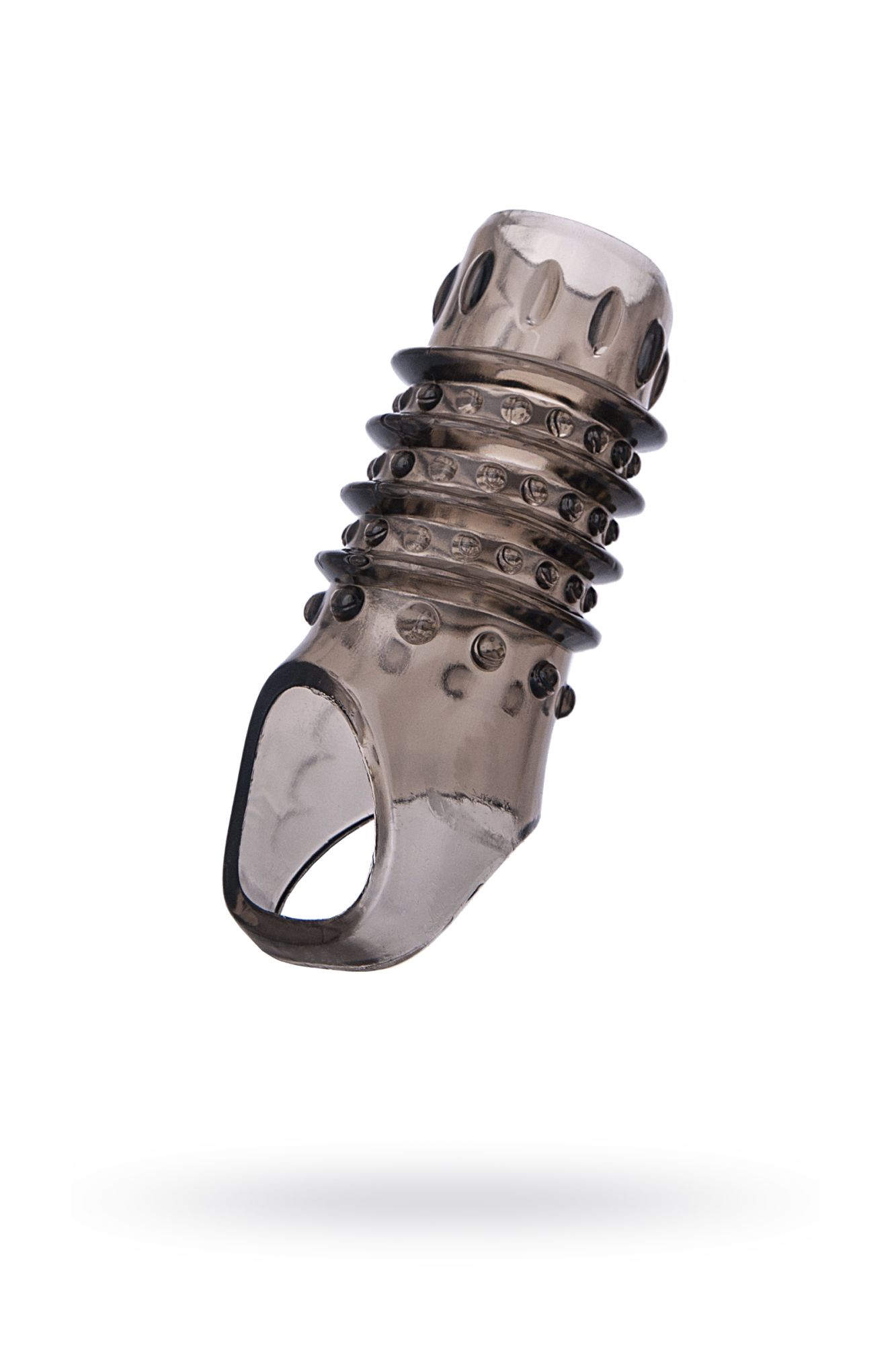 Насадка Штучки-дрючки, для увеличения размера, TPE, черная, 10,5 см