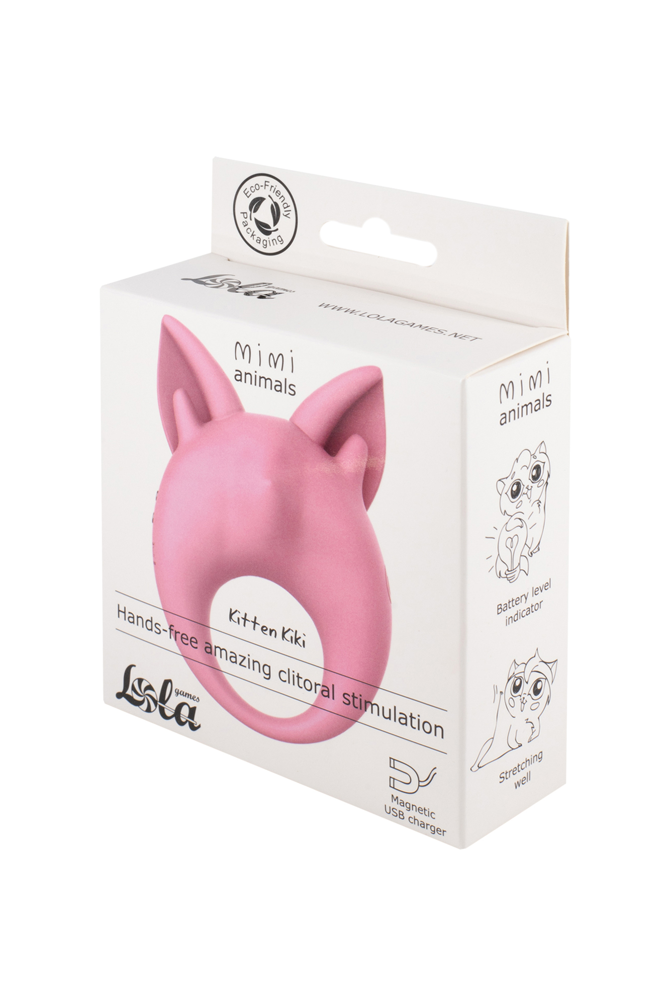 перезаряжаемое кольцо для клиторальной стимуляции mimi animals kitten kiki light pink 7200-02lola в Краснодаре
