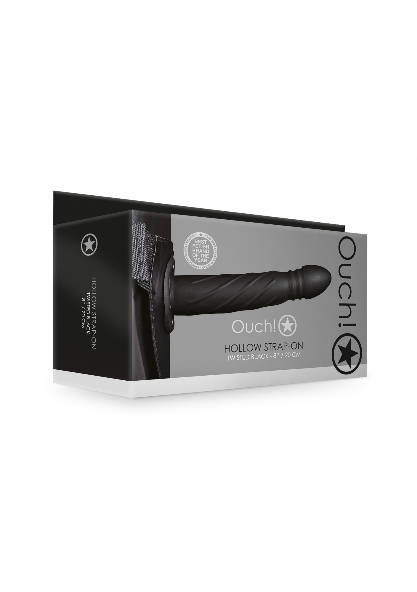 страпон-фаллопротез со спиралевидной фактурой без мошонки - 8'' / 20 см в Краснодаре