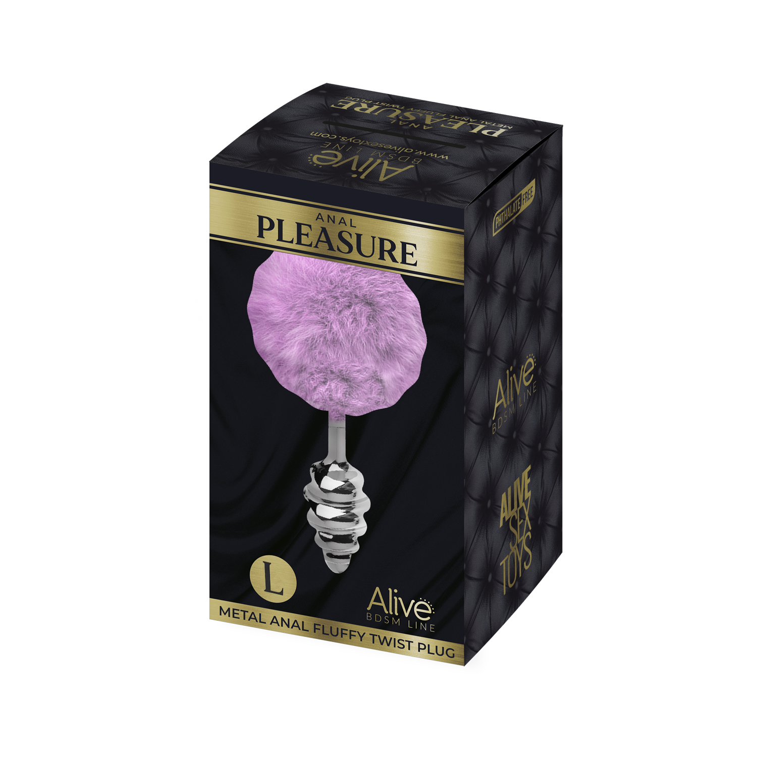 анальная пробка metal anal fluffly twist plug l purple 70398al в Краснодаре