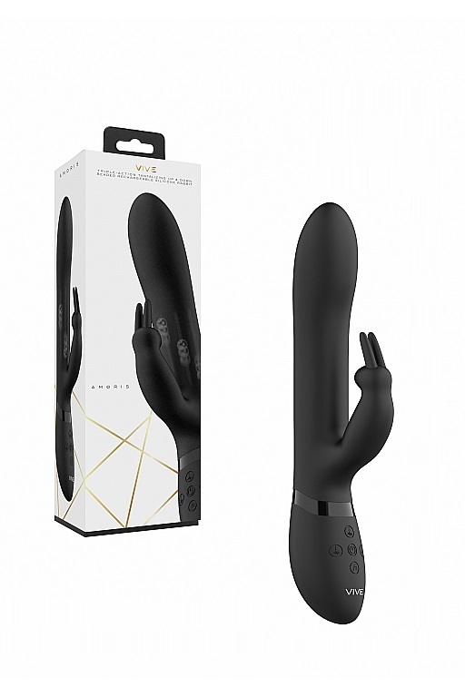 Вибромассажер Amoris со стимулирующими бусинами и функцией "мгновенный оргазм"