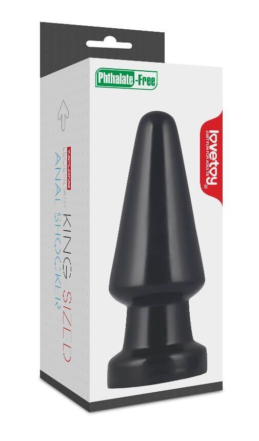 анальная пробка lovetoy king-sized anal shocker, черная в Краснодаре
