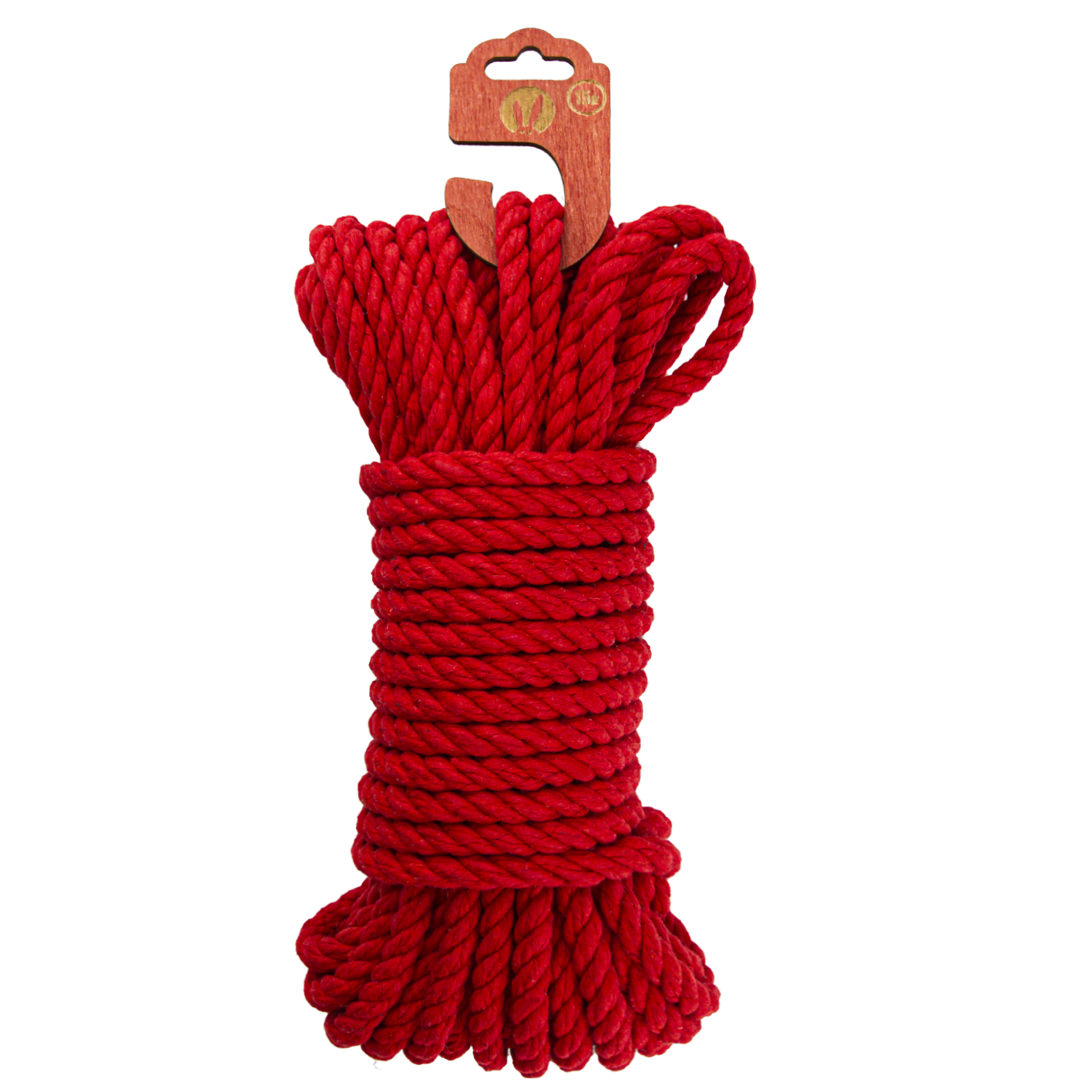 Хлопковая веревка для шибари PinkRabbit красная, 15 м