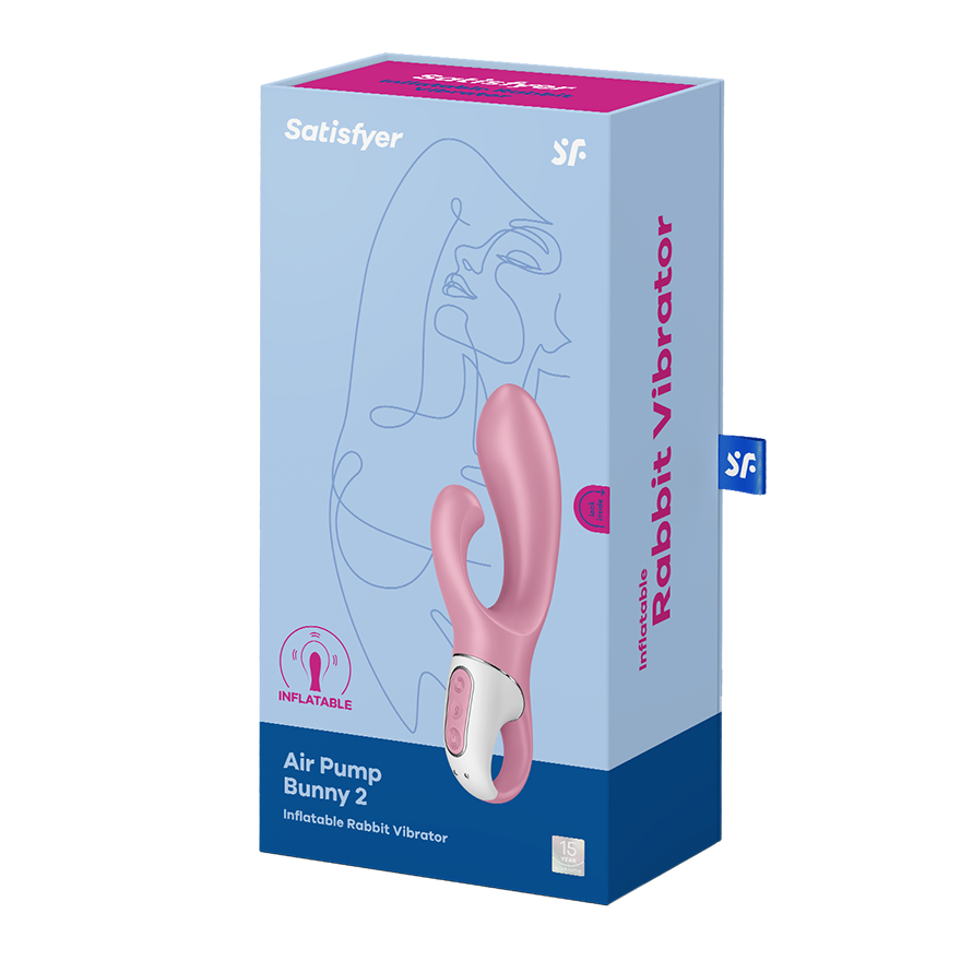 вибратор с функцией расширения satisfyer air pump bunny 2 light red 038575sa в Краснодаре