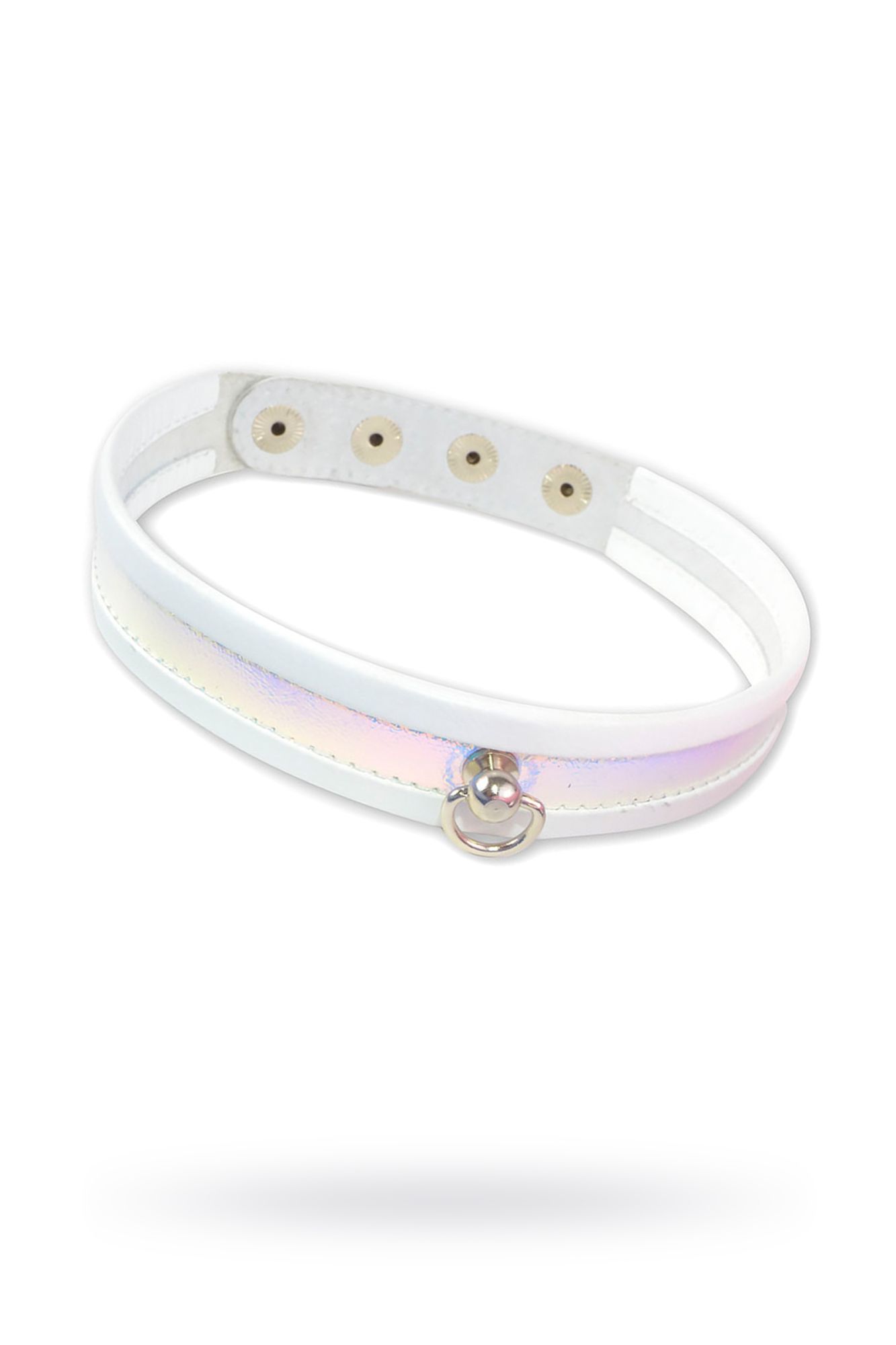 Ошейник Sitabella, кожа, белый