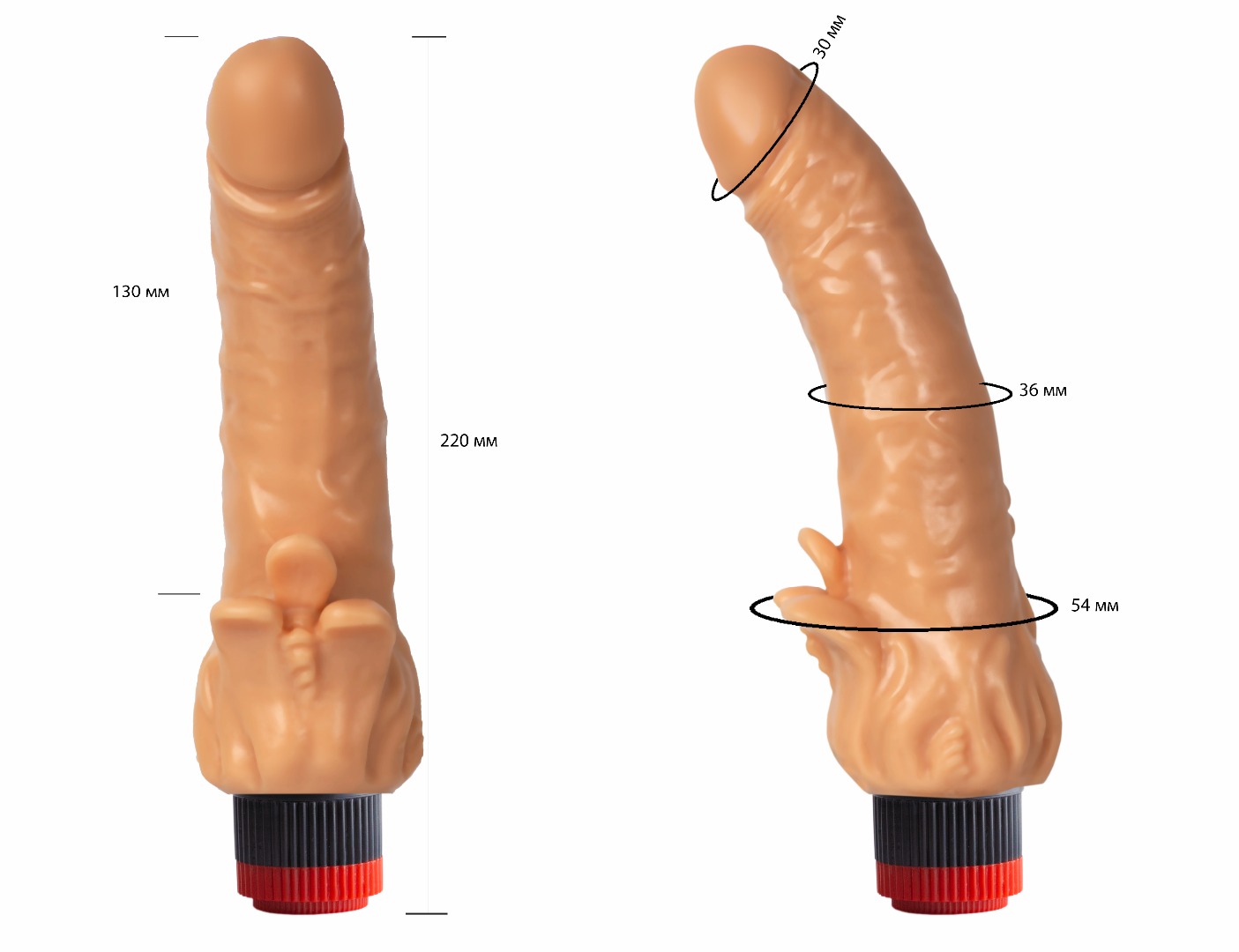 вибратор гелевый с отростком 110200ru в Краснодаре